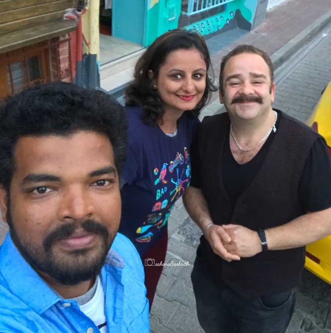Indian couple travellers with Turkish man