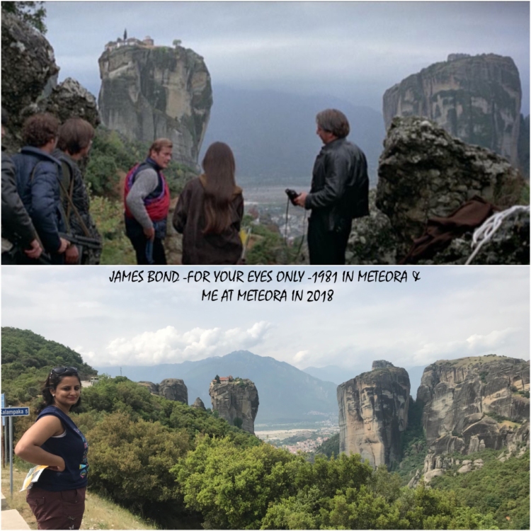 James bond movie "for your eyes only" in meteora and it's real location