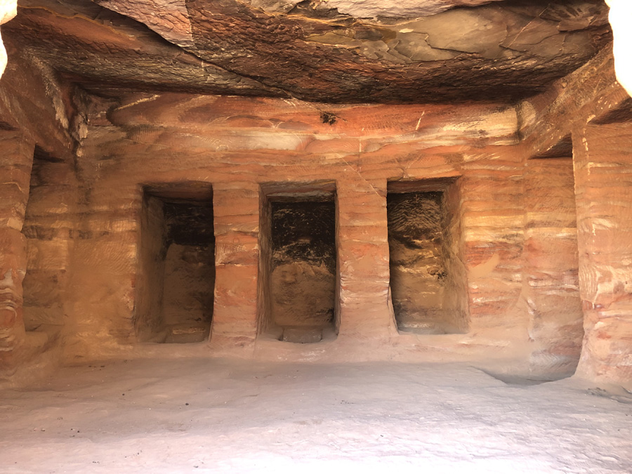 Inside Petra caves at Jordan