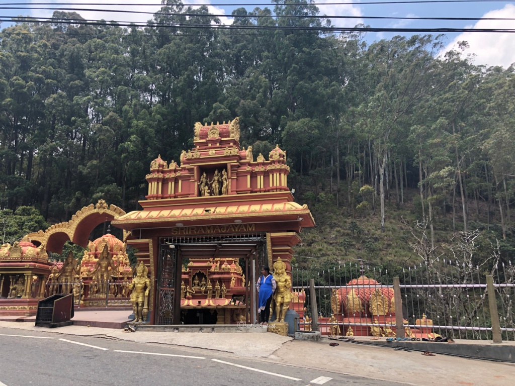 South Indian style temple entrance for Seeta Amman temple in Sri Lanka