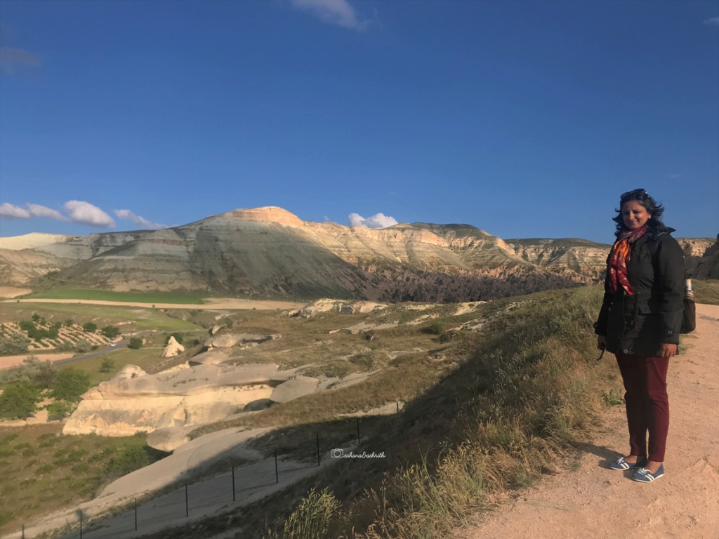 Indian traveller hiking in Cappadocia
